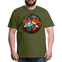 Thumbnail for Men's Mosaic Gemini Premium T-Shirt - olive green