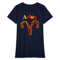 Thumbnail for Women's Power Words Aries T-Shirt - navy