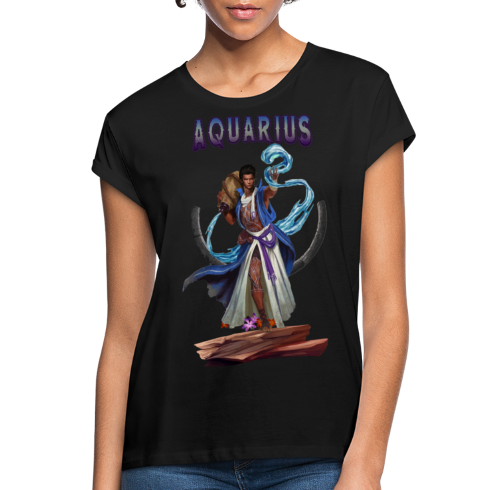 Women's Aquarius Relaxed Fit T-Shirt - black