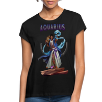 Thumbnail for Women's Aquarius Relaxed Fit T-Shirt - black