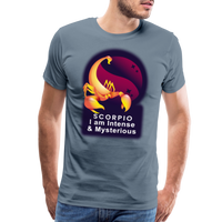 Thumbnail for Men's Glow Scorpio Premium T-Shirt - steel blue