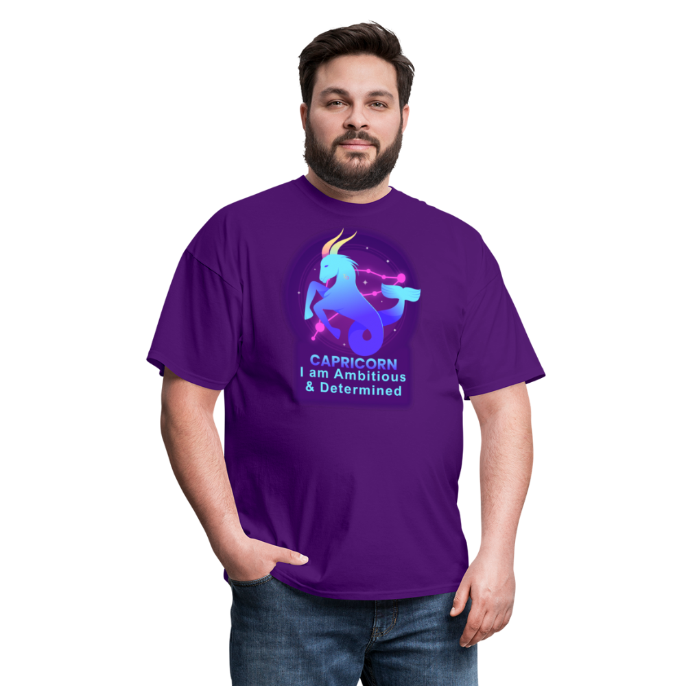 Men's Neon Capricorn Classic T-Shirt - purple