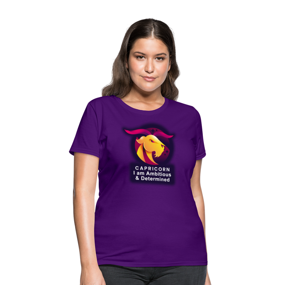 Women's Glow Capricorn T-Shirt - purple