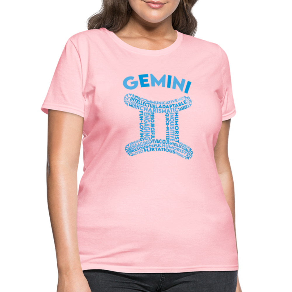 Women's Power Words Gemini T-Shirt - pink