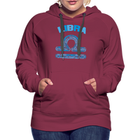 Thumbnail for Women's Power Words Libra Premium Hoodie - burgundy