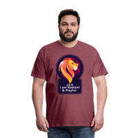 Thumbnail for Men's Glow Leo Premium T-Shirt - heather burgundy