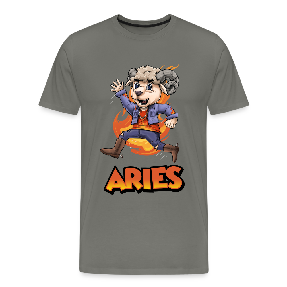 Men's Playful Aries Premium T-Shirt - asphalt gray