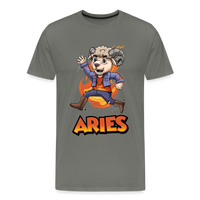 Thumbnail for Men's Playful Aries Premium T-Shirt - asphalt gray