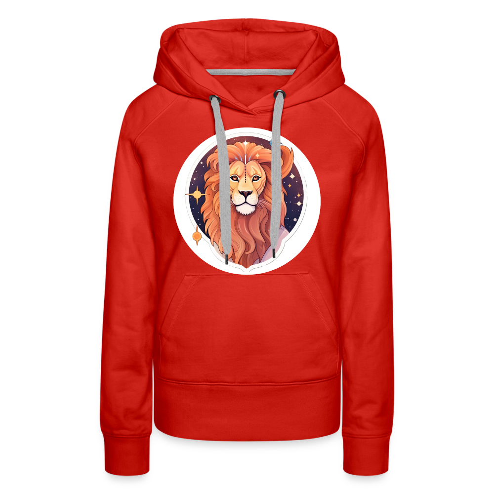 Women’s Symbol Leo Premium Hoodie - red