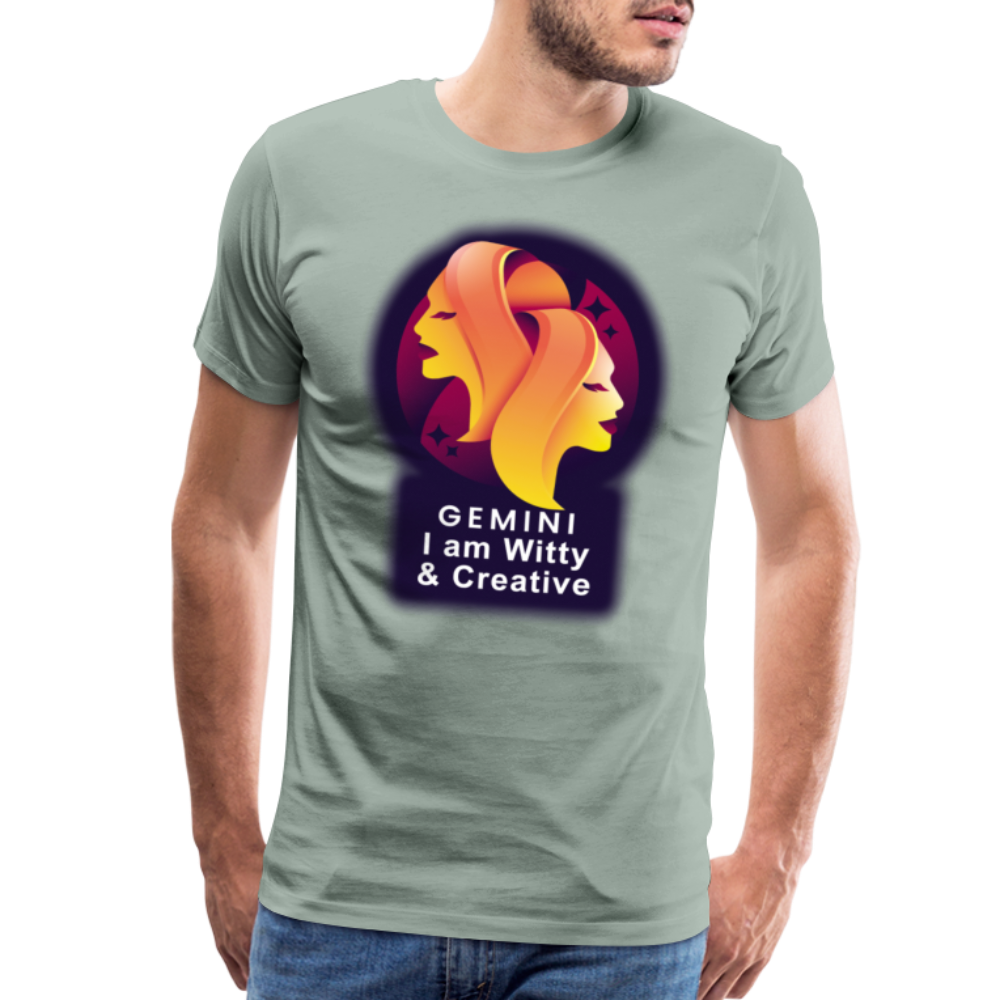 Men's Glow Gemini Premium T-Shirt - steel green