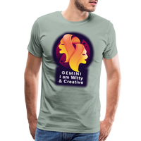 Thumbnail for Men's Glow Gemini Premium T-Shirt - steel green