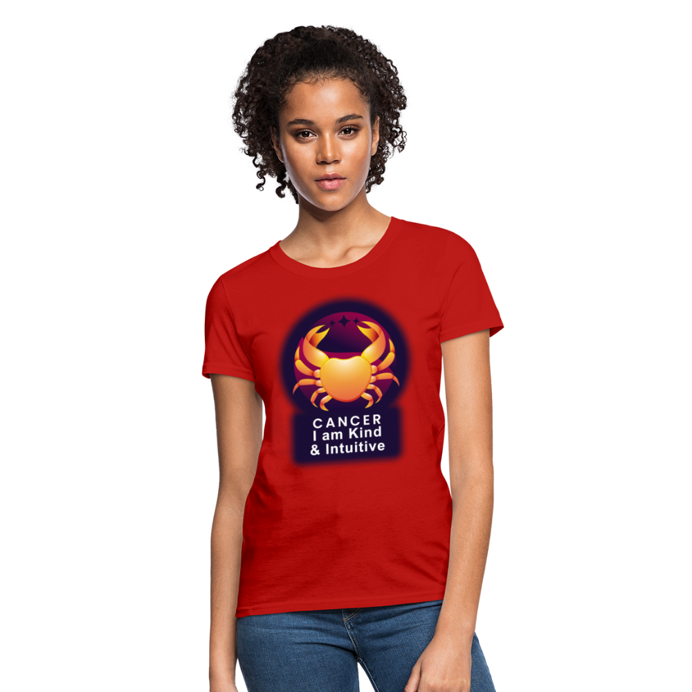 Women's Glow Cancer T-Shirt - red