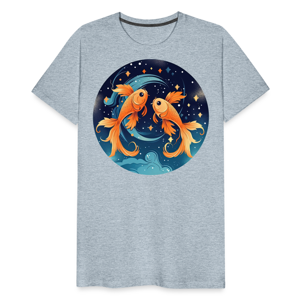 Men's Magic Pisces Premium T-Shirt - heather ice blue