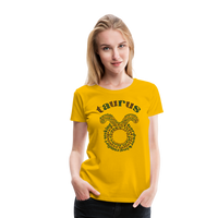 Thumbnail for Women's Power Words Taurus Premium T-Shirt - sun yellow