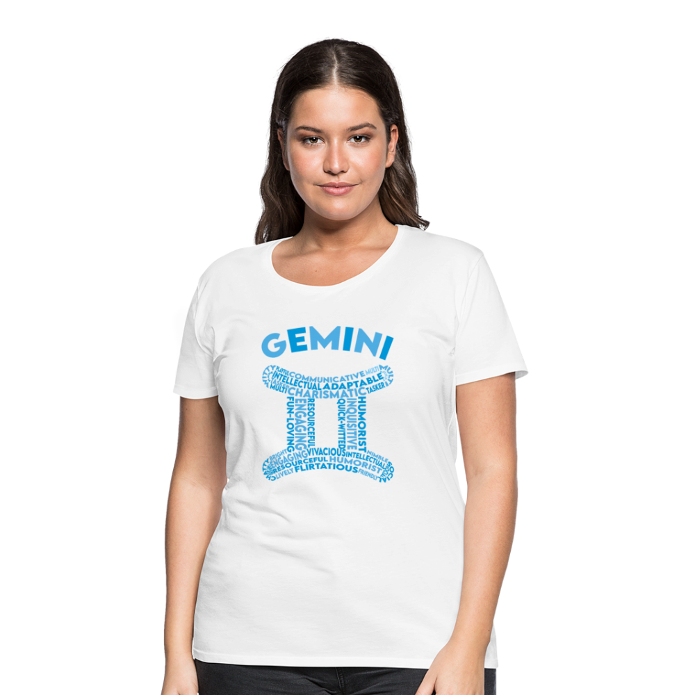 Women's Power Words Gemini Premium T-Shirt - white