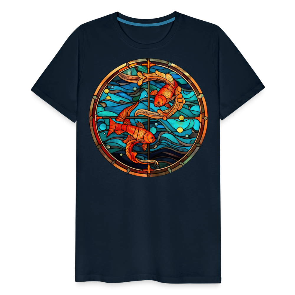 Men's Mosaic Pisces Premium T-Shirt - deep navy