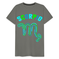 Thumbnail for Men's Power Words Scorpio Premium T-Shirt - asphalt gray