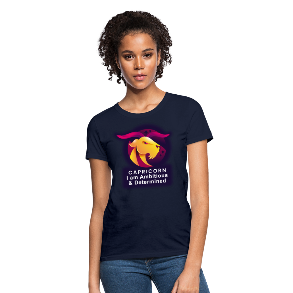 Women's Glow Capricorn T-Shirt - navy