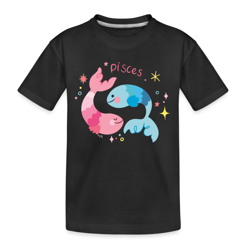 Kid’s Pinky Pisces Premium Organic T-Shirt - black