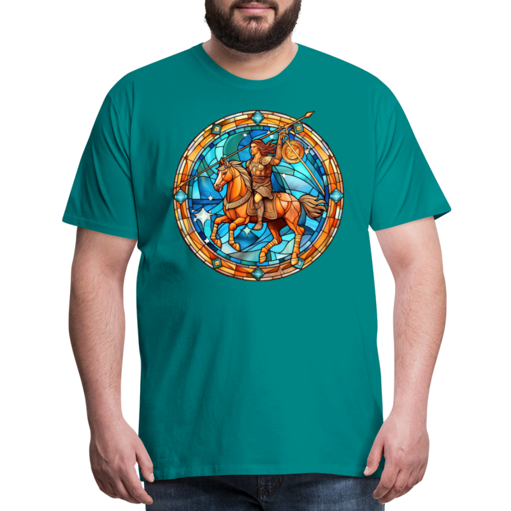 Men's Mosaic Sagittarius Premium T-Shirt - teal