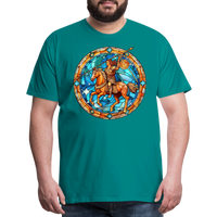 Thumbnail for Men's Mosaic Sagittarius Premium T-Shirt - teal