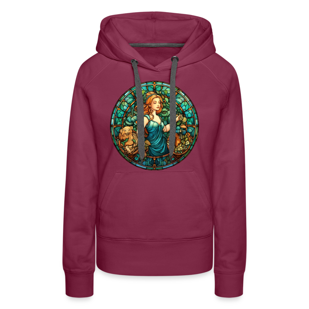 Women’s Mosaic Virgo Premium Hoodie - burgundy