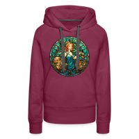 Thumbnail for Women’s Mosaic Virgo Premium Hoodie - burgundy