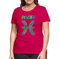 Thumbnail for Women's Power Words Pisces Premium T-Shirt - dark pink