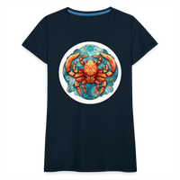 Thumbnail for Women’s Symbol Cancer Premium T-Shirt - deep navy