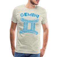 Thumbnail for Men's Power Words Gemini Premium T-Shirt - heather oatmeal