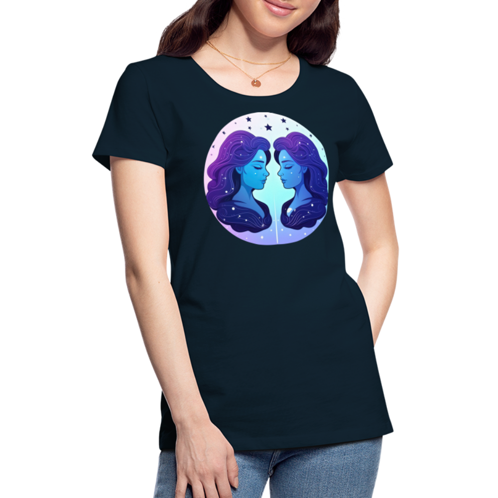 Women’s Magic Gemini Premium T-Shirt - deep navy