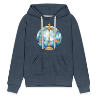 Thumbnail for Women’s Mythical Libra Premium Hoodie - heather denim