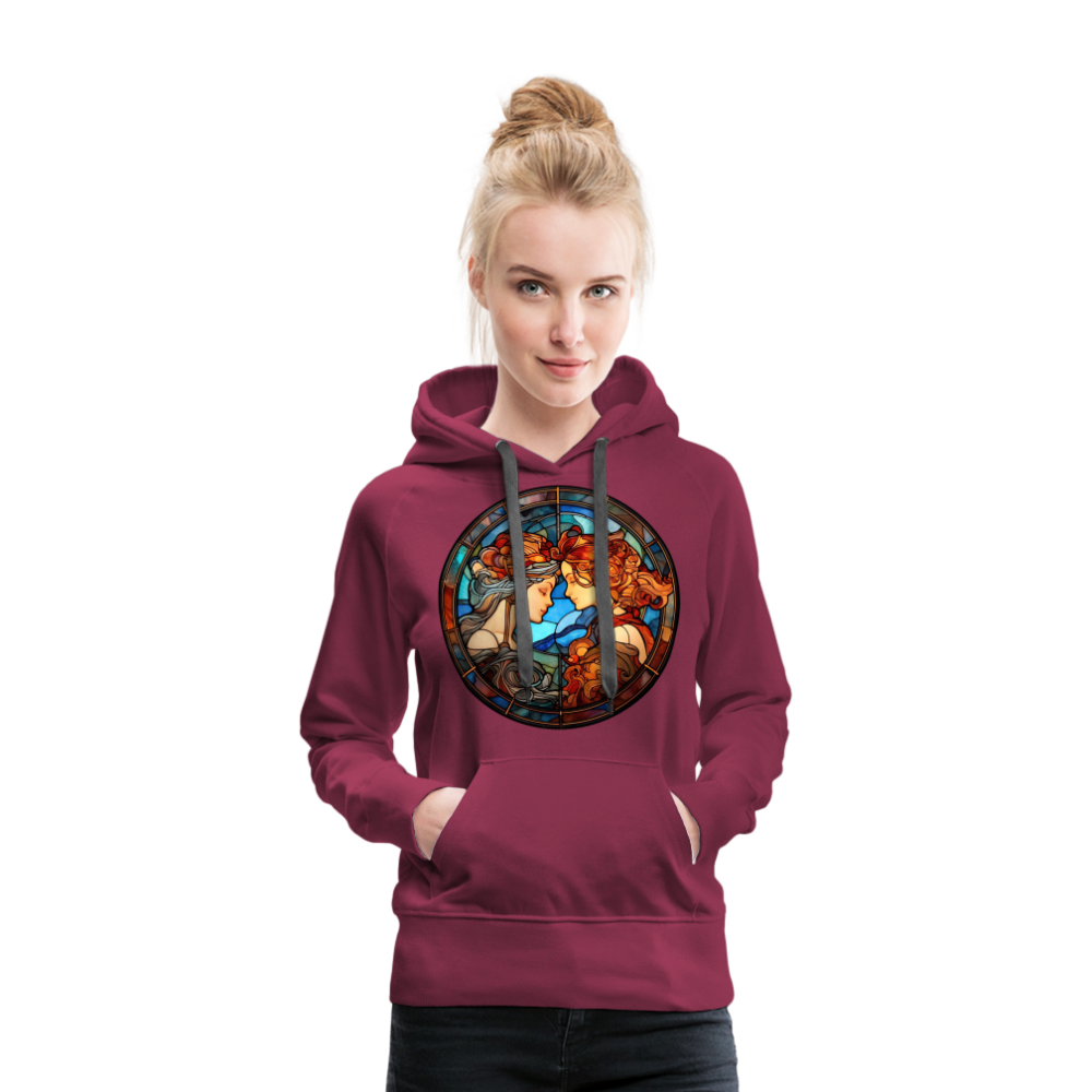 Women’s Mosaic Gemini Premium Hoodie - burgundy