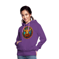 Thumbnail for Women’s Mosaic Taurus Premium Hoodie - purple 