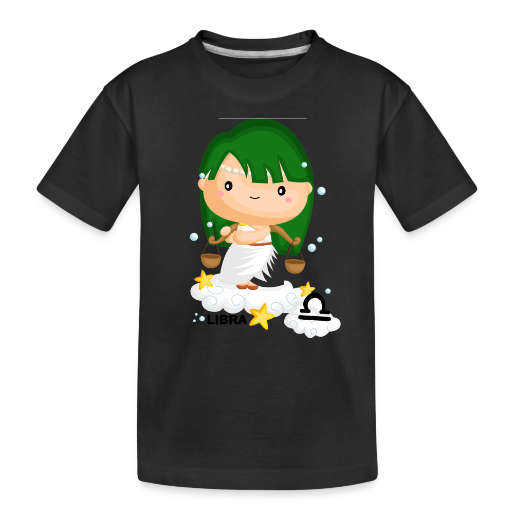 Kid’s Astro Girl Libra Premium Organic T-Shirt - black