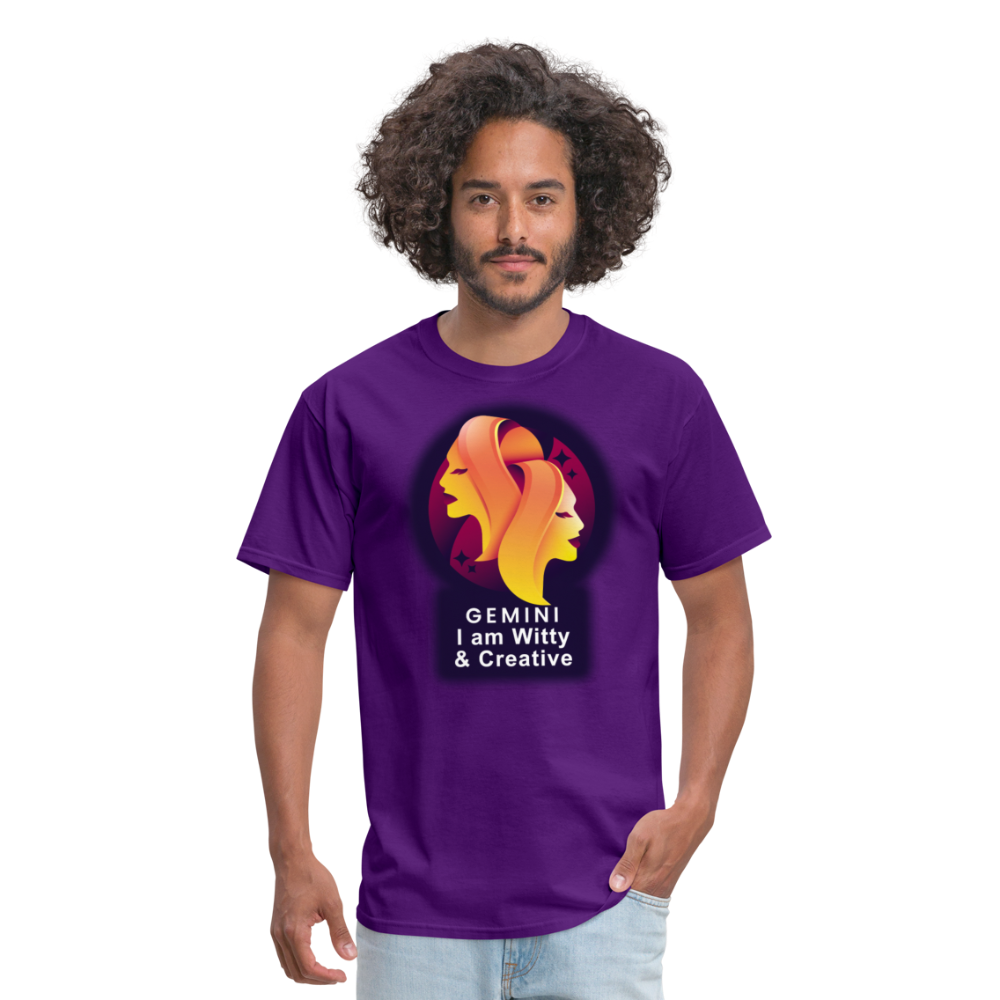 Men's Glow Gemini Classic T-Shirt - purple