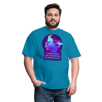 Thumbnail for Men's Neon Capricorn Classic T-Shirt - turquoise