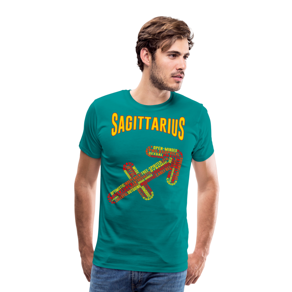 Men's Power Words Sagittarius Premium T-Shirt - teal