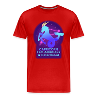 Thumbnail for Men's Neon Capricorn Premium T-Shirt - red