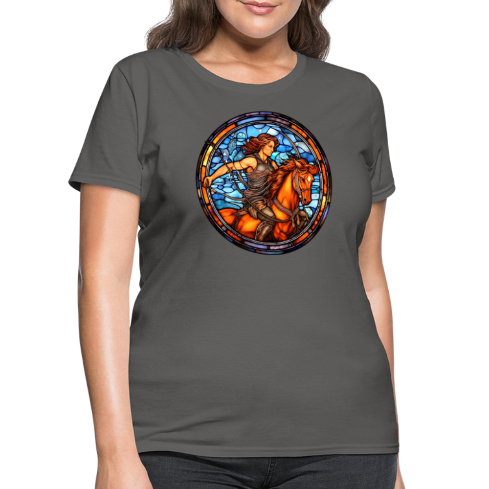 Women's Mosaic Sagittarius T-Shirt - charcoal