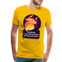 Thumbnail for Men's Glow Taurus Premium T-Shirt - sun yellow