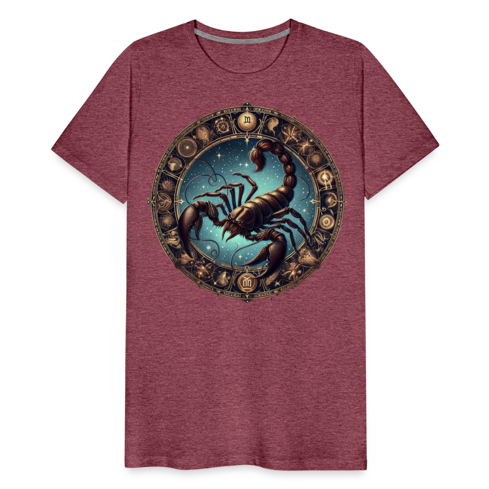 Men's Mythical Scorpio Premium T-Shirt - heather burgundy