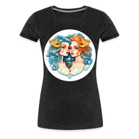 Thumbnail for Women’s Symbol Gemini Premium T-Shirt - charcoal grey