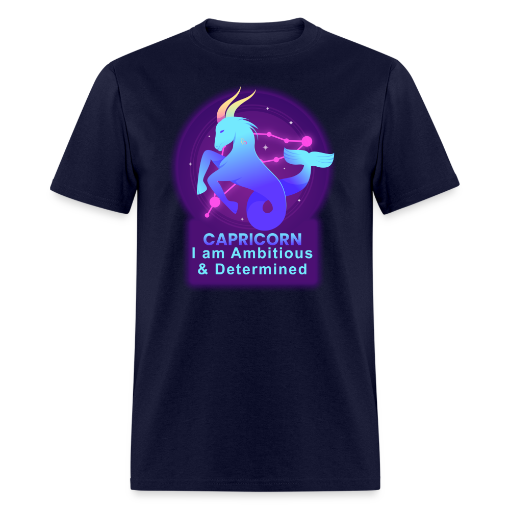 Men's Neon Capricorn Classic T-Shirt - navy