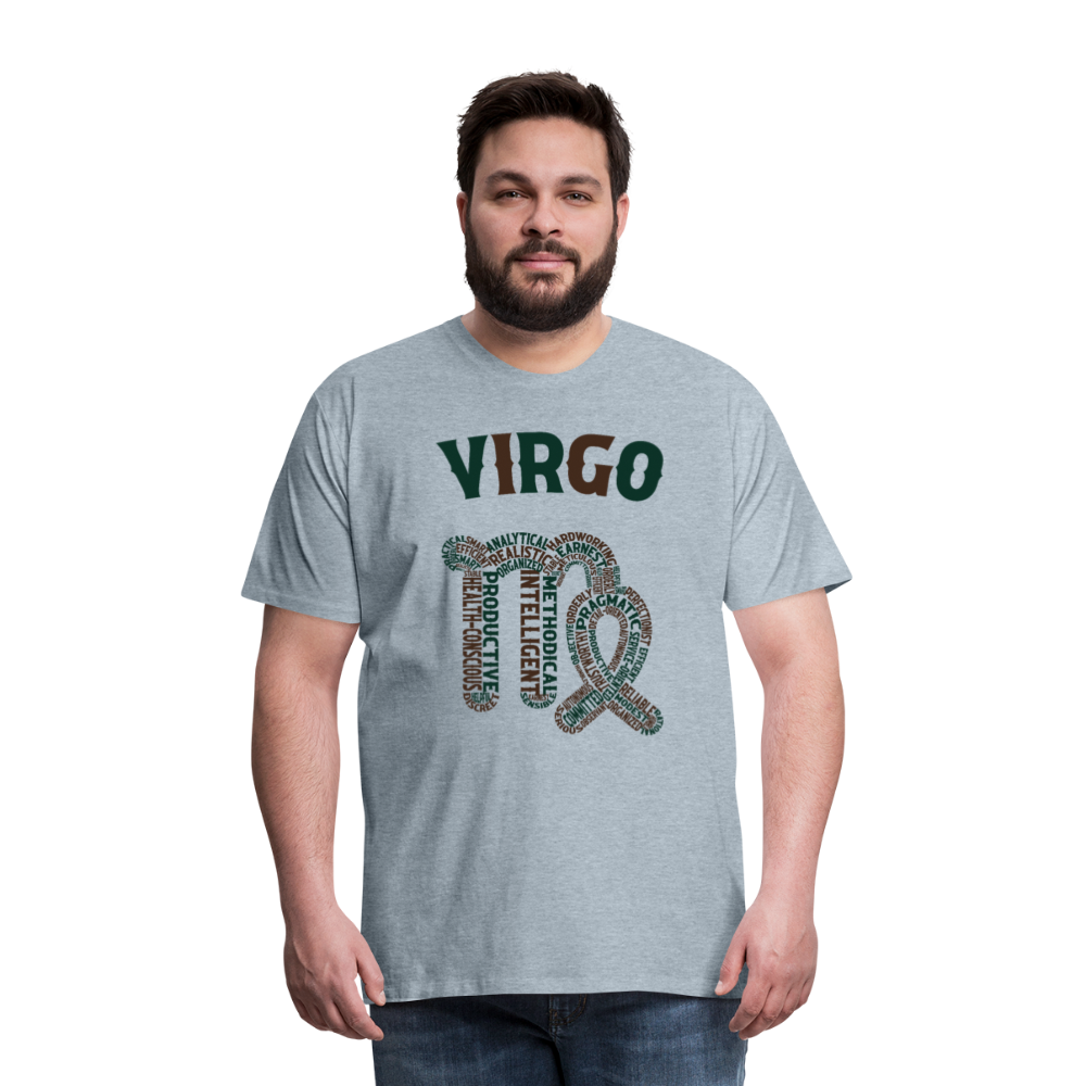 Men's Power Words Virgo Premium T-Shirt - heather ice blue