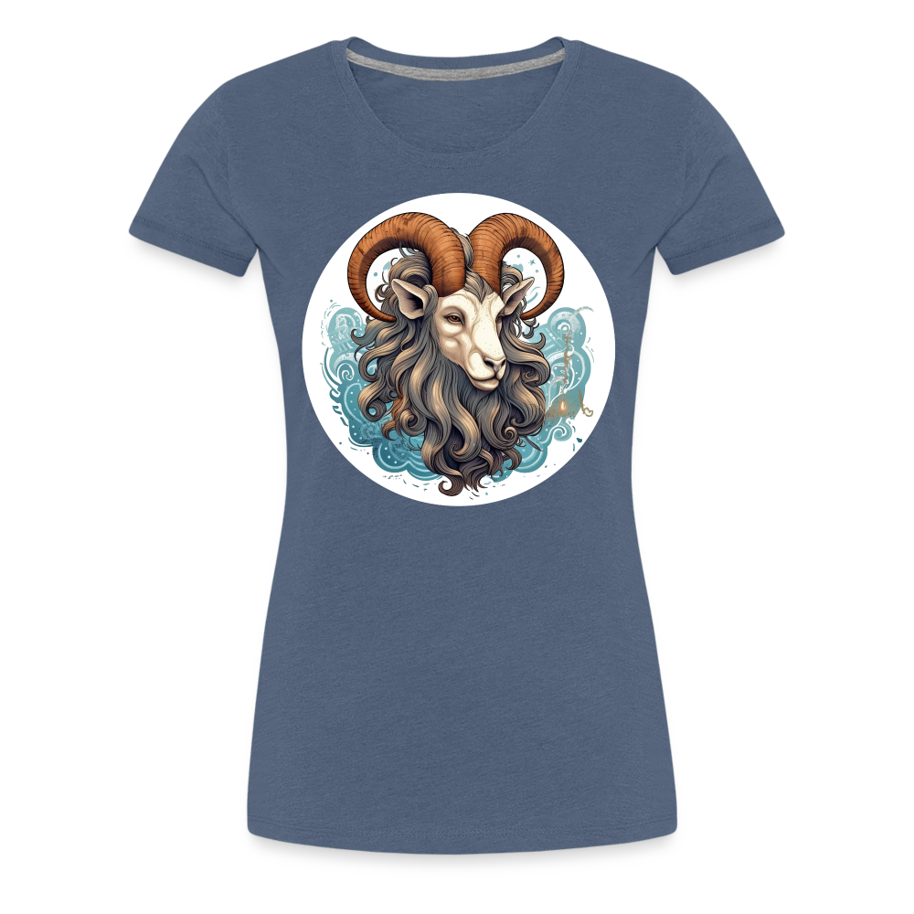 Women’s Symbol Capricorn Premium T-Shirt - heather blue