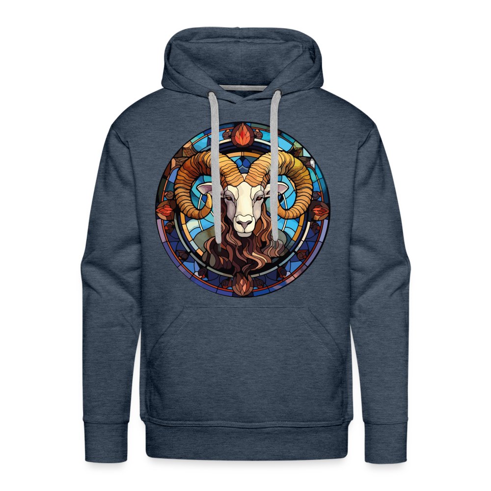 Men’s Mosaic Aries Premium Hoodie - heather denim