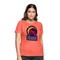 Thumbnail for Women's Glow Sagittarius T-Shirt - heather coral