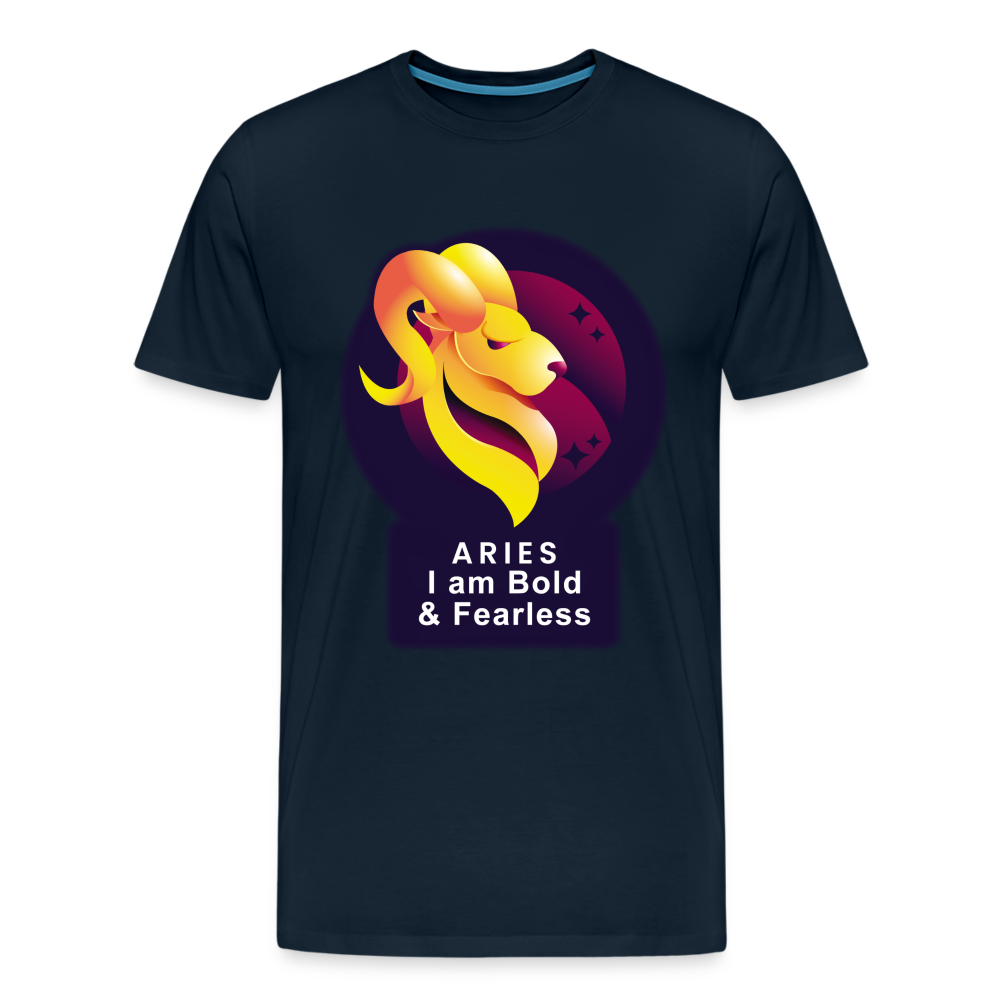 Men's Glow Aries Premium T-Shirt - deep navy