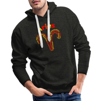 Thumbnail for Men's Power Words Aries Premium Hoodie - charcoal grey